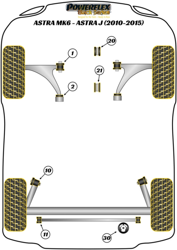 Astra MK6 - Astra J (2010 - 2015) - Race diagram