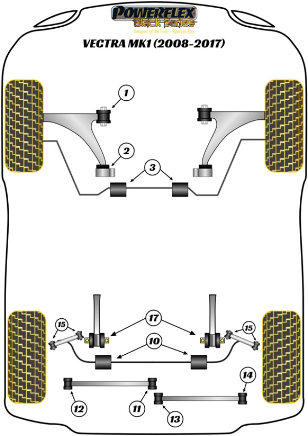 Vectra MK1 (2008 - 2017) - Race diagram