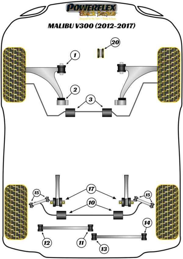 Malibu MK8 V300 (2012 - 2017) - Race diagram