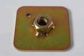 Øjebolt svejseplade. 65mm x 65mm x 3mm, 7/16" UNF gevind. FIA godkendt