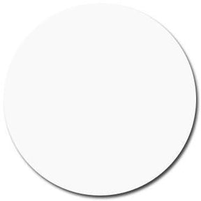 Selvklæbende rund baggrund til startnummer. 45,7 cm diameter. Hvid