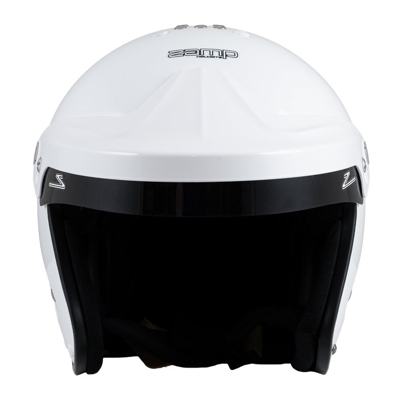 Zamp hjelm model RZ-19F. Hvid eller Mat sort. Str. XS-XXXL. FIA 8859-2024 godkendt.