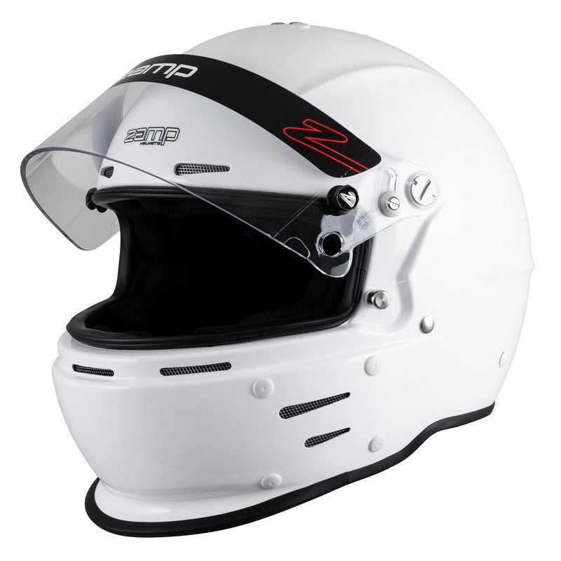 Zamp hjelm model RZ-63F. Hvid eller mat sort. Str. XS-XXL. FIA 8859-2024 godkendt.