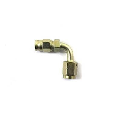 M10x1.0 90 gr. bremsefitting (hun) med concav sæde til -3 slange. Stål