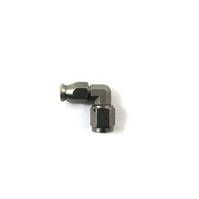3/8 UNF 90 gr. bremsefitting (hun) med concav sæde til -3 slange. Rustfrit stål