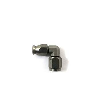 3/8 UNF 90 gr. bremsefitting (hun) med concav sæde til -3 slange. Rustfrit stål