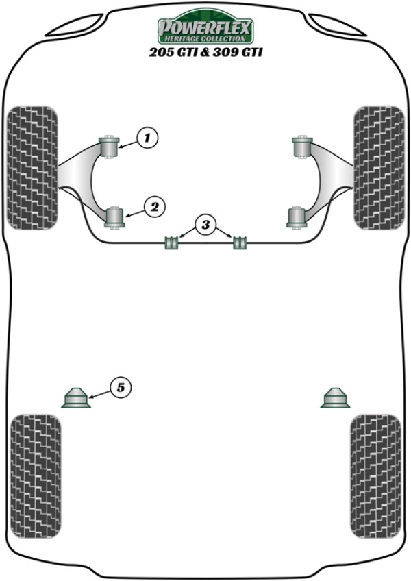205 GTi (1985-1998) - Heritage diagram