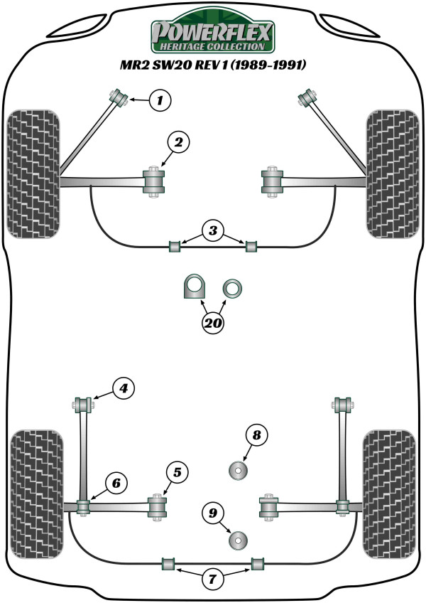 MR2 SW20 REV 1 (1989-1991) - Heritage diagram