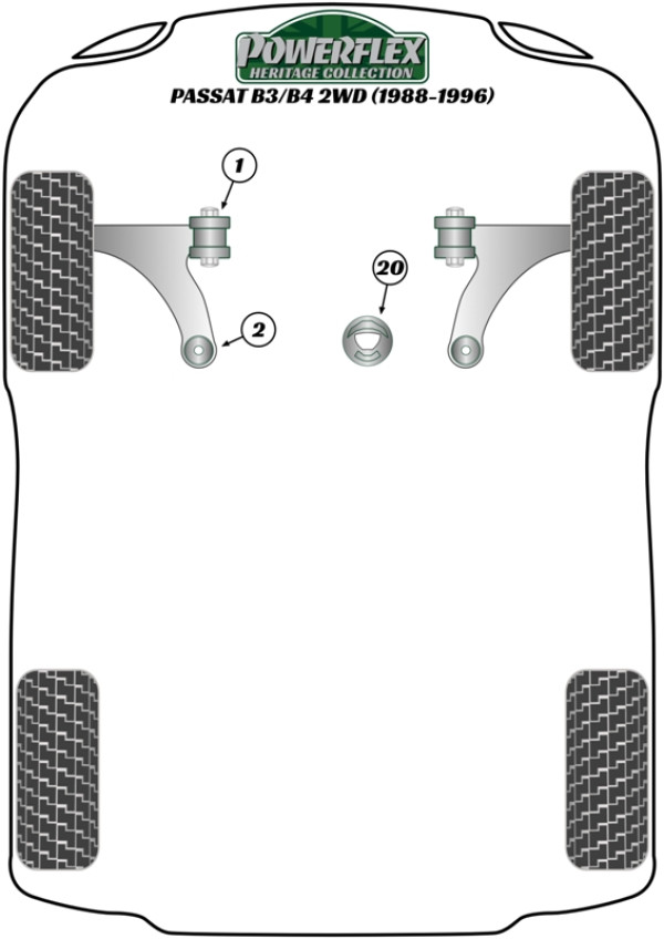 Passat B3/B4 2WD (1988 - 1996) - Heritage diagram