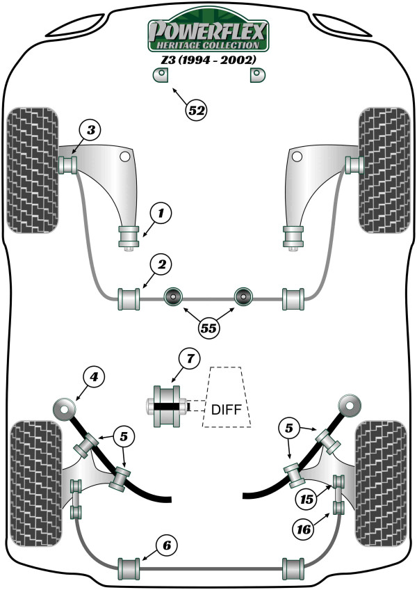 Z3 INC M (1994 - 2002) - Heritage diagram