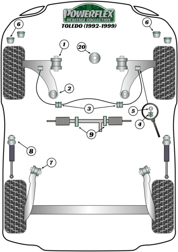 Toledo MK1 1L (1992 - 1999) - Heritage diagram