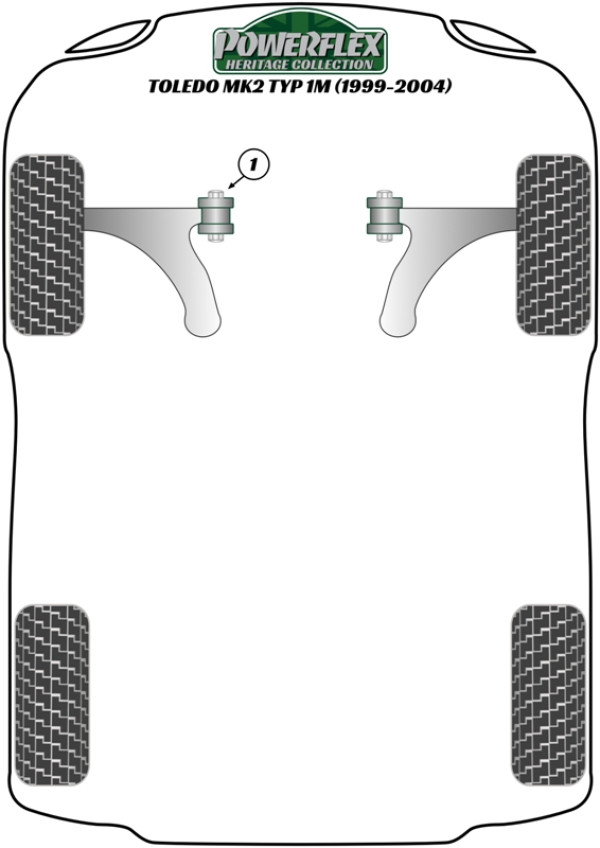 Toledo Mk2 Typ 1M (1999 - 2004) - Heritage diagram