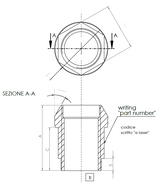 Hjulmøtrik 14mm 1.5. 27mm lang. 60 graders konus. Til 19mm top.