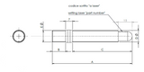 Hjul støttebolt 12mm 1.5 76mm lang