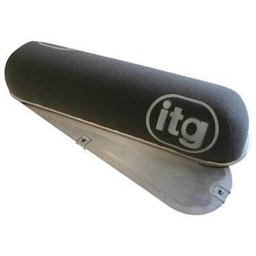 ITG JC70 megaflow racing filter uden bagplade. Ydre mål: Længde=503mm Bredde=135 mm Højde=85 mm