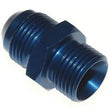 Adapter til fitting. -8JIC til 1/2BSP (han-han). Aluminium, blå anodiceret