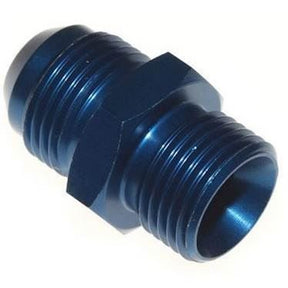 Adapter til fitting. -8JIC til 3/8BSP (han-han). Aluminium, blå anodiceret