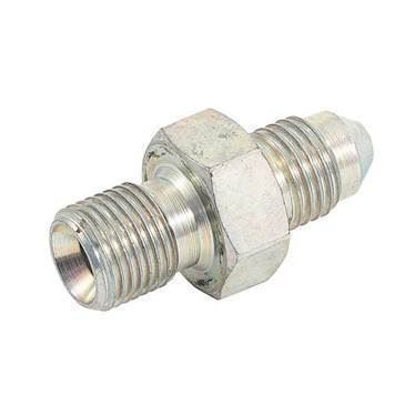 1/8 BSP til -3JIC (3/8 UNF) (han-han) adapter. Stål
