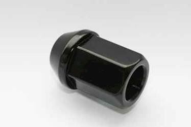 Hjulmøtrik åben 12mm 1.5 Sort spec. 7075 aluminium