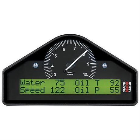 Stack ST8100 display system. Omdrejningstæller 0-4-10000 med dataopsamlings system. Overvåg temperaturer og tryk i motor osv.