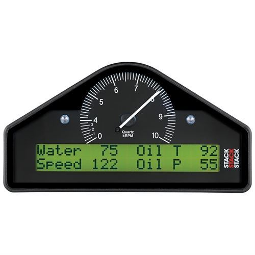 Stack ST8100 display system. Omdrejningstæller 0-4-10000 med dataopsamlings system. Overvåg temperaturer og tryk i motor osv.