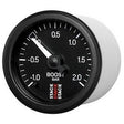Stack Turbotryk -1.0 til +2.0 Bar (Universal T Fitting) ur. 52mm mekanisk. 270° skala. Sort baggrund med hvidt baggrundslys og oplyst nål.