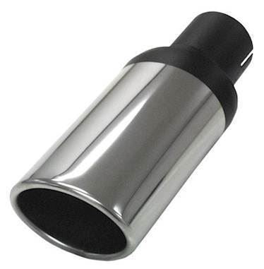 Simons afgangsrør 'ELLIPS 51' ovalt 70/90mm (rustfrit stål)