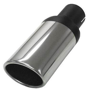 Simons afgangsrør 'ELLIPS 51' ovalt 70/90mm (rustfrit stål)
