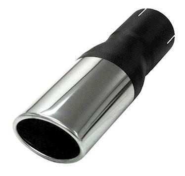 Simons afgangsrør 'ELLIPS 63' ovalt 70/90mm (rustfrit stål)