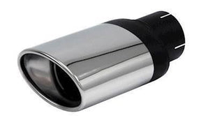 Simons afgangsrør 'SUPERIOR 76' ovalt 90/140mm (rustfrit stål)