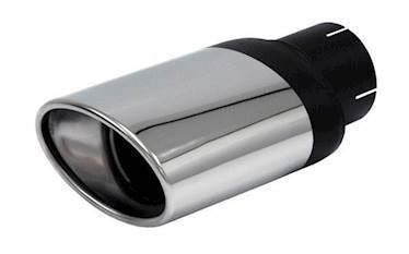 Simons afgangsrør 'SUPERIOR 76' ovalt 90/140mm (rustfrit stål)