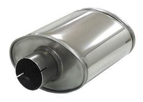Simons lyddæmper 'TURBOTIGHT 76' ovalt 140/220mm længde 250 mm (uden muffer) (rustfrit stål)