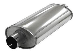 Simons lyddæmper 'BIG 63' ovalt 115/185mm længde 420mm (uden muffer) (rustfrit stål)
