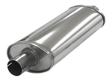 Simons lyddæmper 'MEDIUM 51' ovalt 100/165mm længde 420mm (uden muffer) (rustfrit stål)