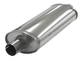 Simons lyddæmper 'MEDIUM 51' ovalt 100/165mm længde 420mm (uden muffer) (rustfrit stål)