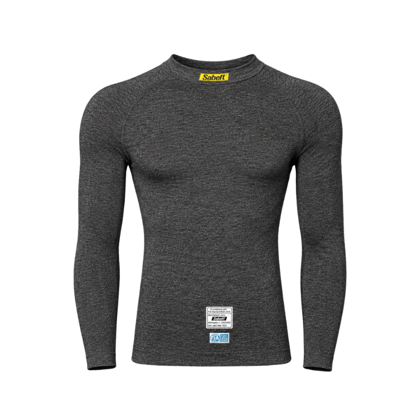 Sabelt langærmet undertrøje UI-101  model Slim Fit. Grå. Str. XS-XXXXL. FIA-8856-2018-godkendt.