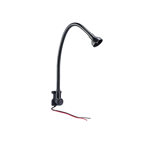 Zeronoise kortlampe med 40cm fleksibel arm og kontakt med 2 lysstyrker