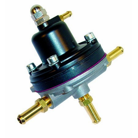 Benzintryksregulator højtryk Motorsport 1:1 med 3 stk 8mm tilslutninger