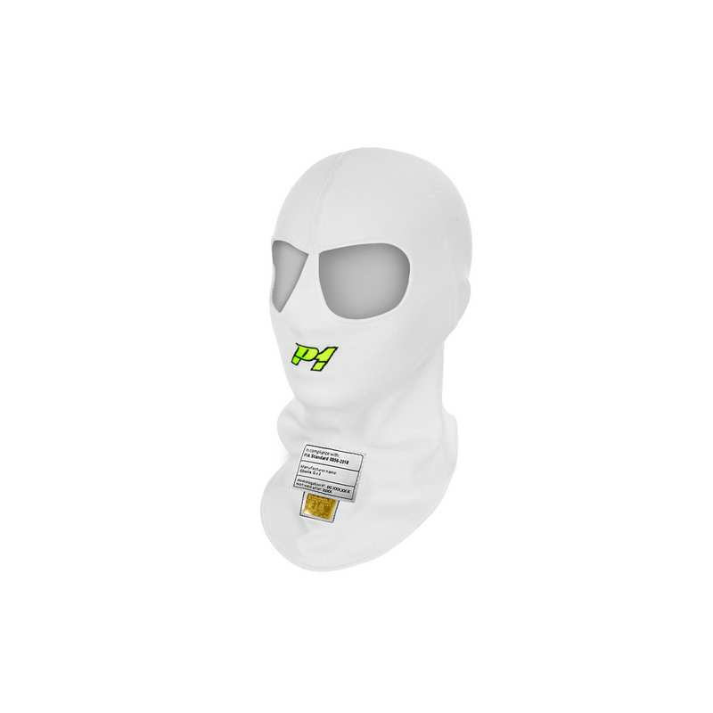 P1 balaclava model Air. One-size. Med øjehuller. Hvid eller sort. FIA-8856-2018-godkendt