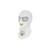 P1 balaclava model Air. One-size. Med øjehuller. Hvid eller sort. FIA-8856-2018-godkendt