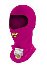 P1 balaclava model Air. One-size. Åbent ansigt. Neongul eller fuchsia. FIA-8856-2018-godkendt