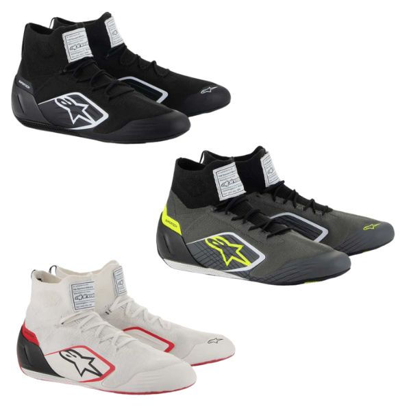 Alpinestars sko model Supertech. Str. 39-47. 3 farve muligheder. FIA-8856-2018-godkendt.