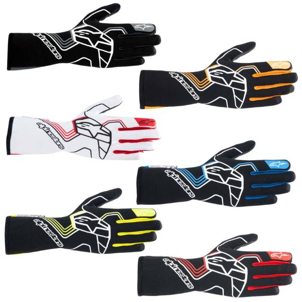 Alpinestars handsker model Tech-1 Race V4. Str. S-XXXL (7,5-11). 6 farve muligheder. FIA-8856-2018-godkendt