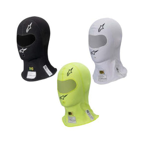 Alpinestars balaclava model ZX Evo V2. Sort, hvid eller neongul. Onesize. FIA-8856-2018-godkendt