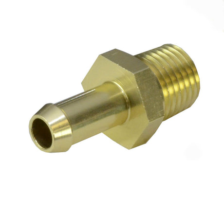 Lige adaptor alu 1/4 NPT gevind - 8mm studs