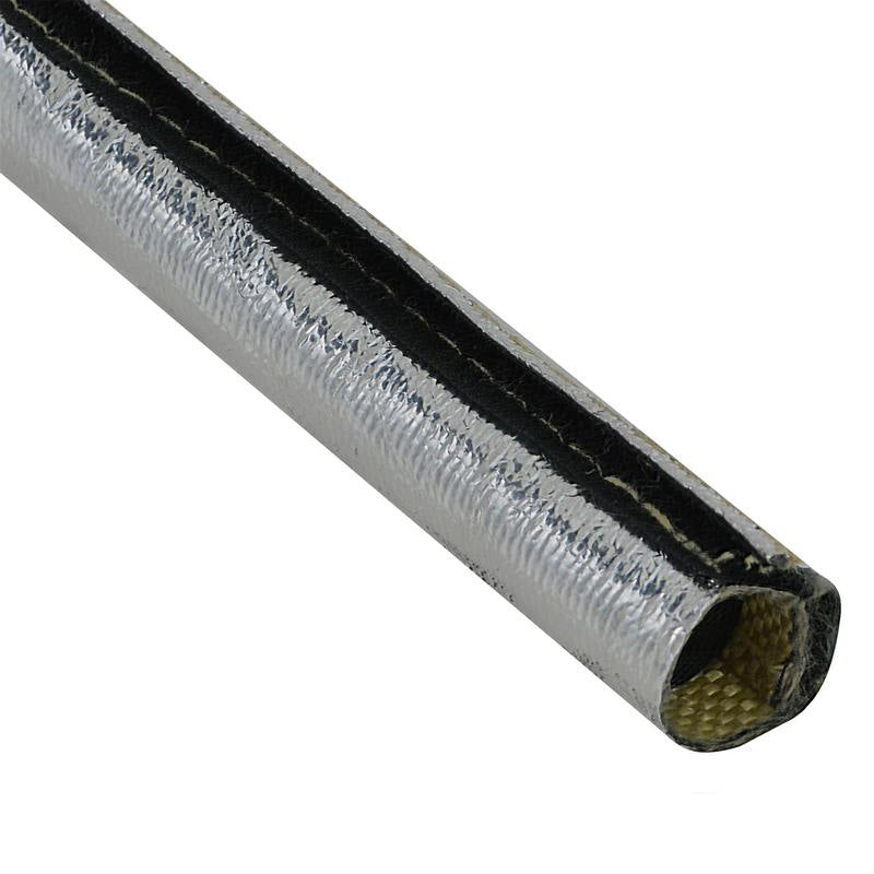 Alu glasfiber rørisolering med velcro. 1 meter lang. Flere størrelser