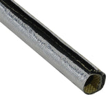 Alu glasfiber rørisolering med velcro. 1 meter lang. Flere størrelser