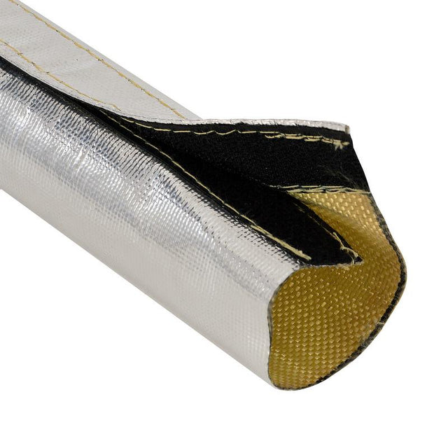Alu glasfiber rørisolering med velcro. 1 meter lang. Flere størrelser