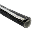 Sort silikone rørisolering med velcro. 1 meter lang. Flere størrelser