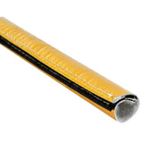 Guld glasfiber rørisolering med velcro. 1 meter lang. Flere størrelser